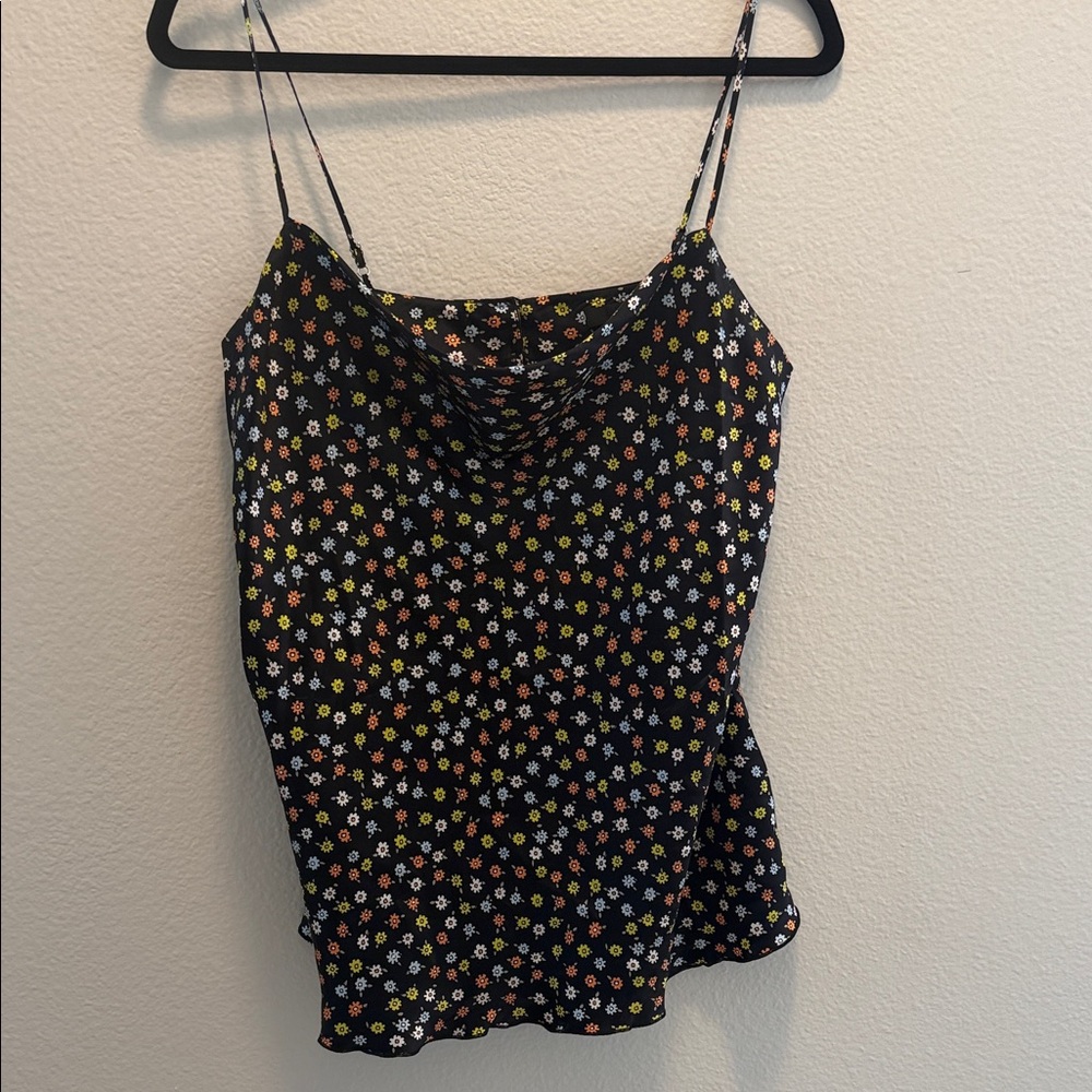 ATM Anthony Thomas Melillo Black Floral Camisole